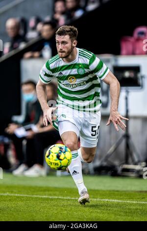 Herning, Danemark. 28 juillet 2021. Anthony Ralston (56) du Celtic vu lors du match de qualification de l'UEFA Champions League entre le FC Midtjylland et le Celtic au MCH Arena de Herning. (Crédit photo : Gonzales photo/Alamy Live News Banque D'Images