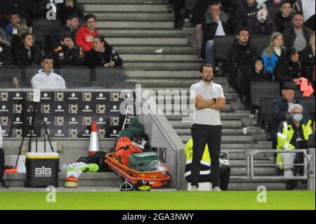 russell martin ( directeur milton keynes dons) pendant la pré-saison, amical entre Milton Keynes dons / Tottenham Hotspur au stade MK, Milton Keynes Angleterre. Banque D'Images