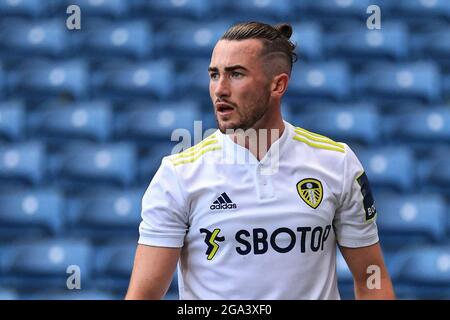 Blackburn, Royaume-Uni. 28 juillet 2021. Jack Harrison #22 de Leeds United pendant le match à Blackburn, Royaume-Uni le 7/28/2021. (Photo de Mark Cosgrove/News Images/Sipa USA) crédit: SIPA USA/Alay Live News Banque D'Images