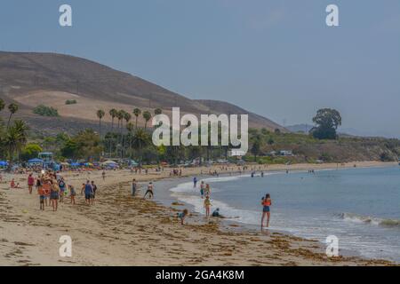 Refugio State Beach sur la côte de Gaviota à Goleta, comté de Santa Barbara, Californie Banque D'Images