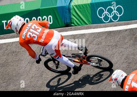 TOKYO, JAPON - JUILLET 29 : Niek Kimmann des pays-Bas en compétition en quarts de finale lors des Jeux Olympiques de Tokyo 2020 au circuit international de Fuji le 29 juillet 2021 à Tokyo, Japon (photo de Ronald Hoogendoorn/Orange Pictures) Maison des Sports de NOCNSF Banque D'Images