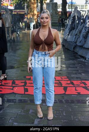 Londres, Royaume-Uni. 28 juillet 2021. Saffron Barker participe à la première britannique de la suicide Squad à Cineworld Leicester Square à Londres. (Photo de Brett Cove/SOPA Images/Sipa USA) crédit: SIPA USA/Alay Live News Banque D'Images