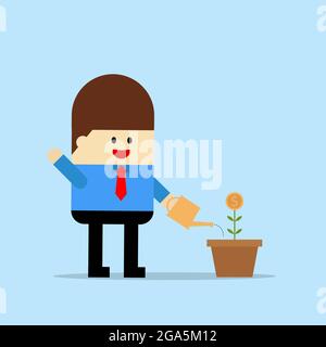 Illustration vecteur conception de l'homme d'affaires est investisseur Illustration de Vecteur