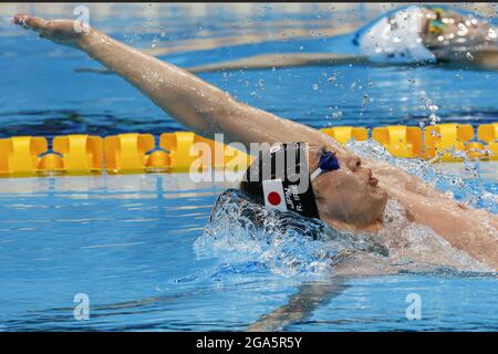 Tokyo, Japon. 29 juillet 2021. Ryosuke Irie, du Japon, participe à la course de fond de 200 m Mens au Tokyo Aquatics Centre, lors des Jeux Olympiques d'été de Tokyo, au Japon, le jeudi 29 juillet 2021. Photo par Tasos Katopodis/UPI. Crédit : UPI/Alay Live News Banque D'Images