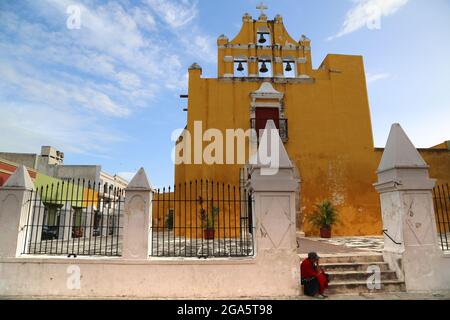 L'église de Dulce nombre de Jésus à Campeche, Mexique Banque D'Images