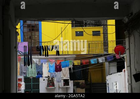 Aperçu de la ville coloniale de Puebla, Mexique Banque D'Images