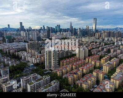 Paysage urbain de Shekou à Shenzhen, province de Guangdong, Chine Banque D'Images