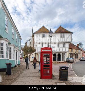 Dunmow, Thaxted, Essex, Royaume-Uni - septembre 2019, Great Dunmow est une ancienne ville marchande du nord-ouest de l'Essex avec une population estimée. Guildha médiéval Banque D'Images