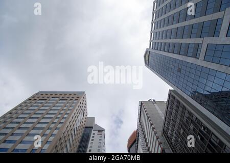 Nouvelle-Zélande. 10 octobre 2017. Vue sur le bâtiment AA Centre et le quartier des affaires environnant dans les rues Albert et Victoria du centre-ville d'Auckland, Nouvelle-Zélande, le 10 octobre 2017. (Photo par Smith Collection/Gado/Sipa USA) crédit: SIPA USA/Alay Live News Banque D'Images