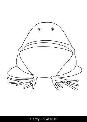 mignon, dessin animé, grenouille, illustration animale Banque D'Images