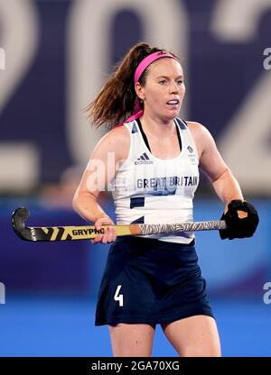 Laura Unsworth en Grande-Bretagne pendant la Women's Pool UN match au Oi Hockey Stadium le sixième jour des Jeux Olympiques de Tokyo 2020 au Japon. Date de la photo: Jeudi 29 juillet 2021. Banque D'Images