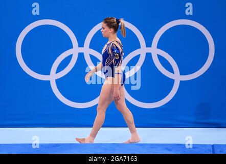 Tokyo, Japon. 29 juillet 2021. Gymnastique : Jeux olympiques, tout autour, femmes, finale au Centre de gymnastique Ariake. Elisabeth Seitz d'Allemagne. Credit: Marijan Murat/dpa/Alamy Live News Banque D'Images