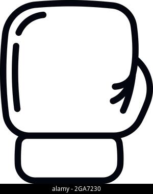 Icône de gants matelassés. Contour gants matelassée icône vectorielle pour le design de la toile isolée sur fond blanc Illustration de Vecteur