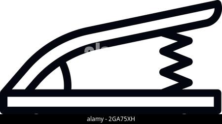 Icône de planche à ressorts de gymnastique. Outline Gym Spring board vector Icon for web design isolé sur fond blanc Illustration de Vecteur