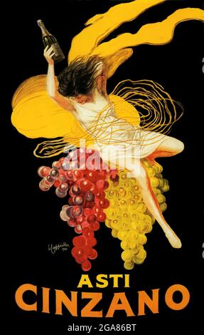 Affiche Cinzano vintage conçue par Leonetto Cappiello Banque D'Images