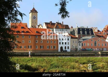 Regensburg, Altstadt, Mittelalterstadt oder Innenstadt in der Oberpfalz, Bayern, Allemagne Banque D'Images