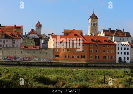 Regensburg, Altstadt, Mittelalterstadt oder Innenstadt in der Oberpfalz, Bayern, Allemagne Banque D'Images