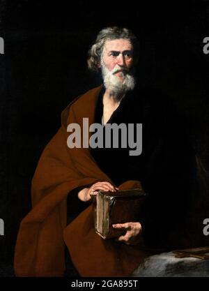 Saint Matthew par Jusepe de Ribera (José de Ribera : c.1591-1652), huile sur toile, 1632 Banque D'Images