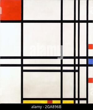 Abstraction par Piet Mondrian (Mondriaan) (1872-1944), huile sur toile, 1939/42 Banque D'Images