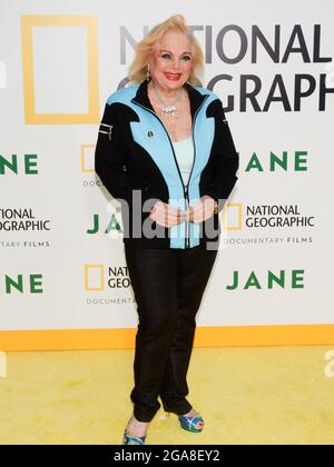 9 octobre 2017, Hollywood, Californie, Etats-Unis: Carol Connors participe à la première de Los Angeles de National Geographic Documentary films ''Jane' (Credit image: © Billy Bennight/ZUMA Press Wire) Banque D'Images