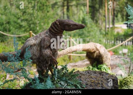 Velociraptor mongoliensis dinosaure modèle animatronique Banque D'Images