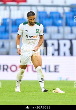 Keanan BENNETTS, MG 37 a perdu sa chaussure dans le match amical FC BAYERN MUENCHEN - BORUSSIA MÖNCHENGLADBACH 0-2 le 28 juillet 2021 à Munich, Allemagne saison 2021/2022, match X, 1.Bundesliga, FCB, Gladbach, München, X.Spieltag. © Peter Schatz / Alamy Live News Banque D'Images