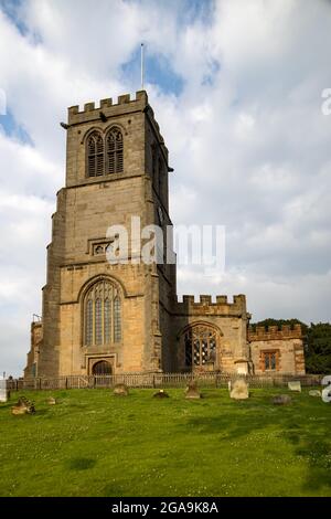 HANMER, CLWYD, PAYS DE GALLES - JUILLET 10 : vue de l'église St.Chads à Hanmer, pays de Galles, le 10 juillet 2021 Banque D'Images