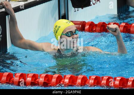 Ariarne Titmus (AUS), championne olympique freestyle féminine de 200 m, lors des Jeux Olympiques Tokyo 2020, natation, le 28 juillet 2021 au centre aquatique de Tokyo, à Tokyo, Japon - photo Yoann Cambefort / Marti Media / DPPI crédit: Agence photo indépendante/Alamy Live News Banque D'Images