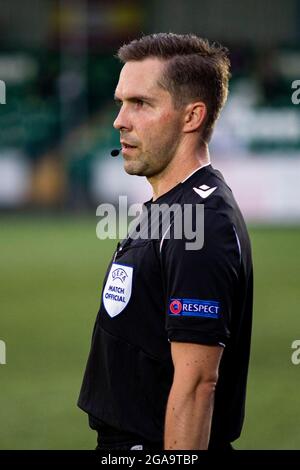 Aberystwyth, Royaume-Uni. 29 juillet 2021. Connahs Quay et FC Prishtina dans le cadre de la 2e partie de qualification de l'UEFA Europa Conference League à Park Avenue le 29 juillet 2021. Crédit : Lewis Mitchell/Alay Live News Banque D'Images