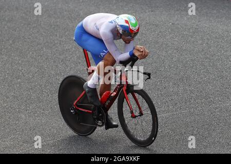 Tokyo, Giappone. 28 juillet 2021. GANNA Filippo (ITA) pendant les Jeux Olympiques Tokyo 2020, Cyclisme Road Race épreuve individuelle pour hommes le 28 juillet 2021 au circuit international de Fuji à Oyama, Japon - photo Kishimoto/DPPI crédit: Agence photo indépendante/Alamy Live News crédit: Agence photo indépendante/Alamy Live News Banque D'Images