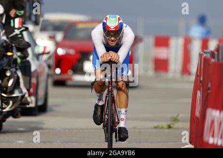 Tokyo, Giappone. 28 juillet 2021. GANNA Filippo (ITA) pendant les Jeux Olympiques Tokyo 2020, Cyclisme Road Race épreuve individuelle pour hommes le 28 juillet 2021 au circuit international de Fuji à Oyama, Japon - photo Kishimoto/DPPI crédit: Agence photo indépendante/Alamy Live News crédit: Agence photo indépendante/Alamy Live News Banque D'Images