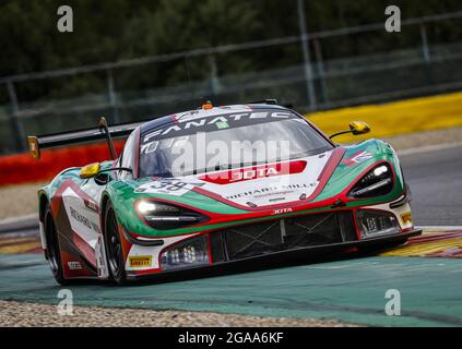 38 Barnicoat Ben (gbr), Wilkinson Oliver (gbr), Bell Rob (gbr), JOTA, McLaren 720 S GT3, action pendant les TotalEnergies 24 heures de Spa, 6e tour du Fanatec GT World Challenge Europe 2021 Powered by AWS, du 28 juillet au 1er août 2021 sur le circuit de Spa-Francorchamps, à Stavelot, Belgique - photo François Flamand / DPPI Banque D'Images