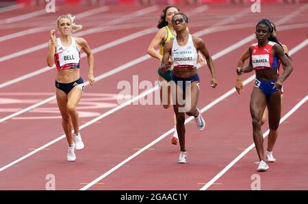 Alexandra Bell, de Grande-Bretagne, participe aux épreuves féminines de 800 m lors de l'athlétisme au stade olympique le septième jour des Jeux Olympiques de Tokyo en 2020 au Japon. Date de la photo : vendredi 30 juillet 2021. Banque D'Images