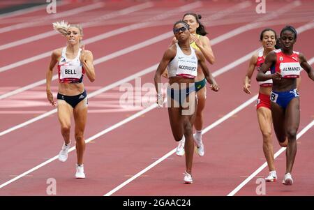 Alexandra Bell, de Grande-Bretagne, participe aux épreuves féminines de 800 m lors de l'athlétisme au stade olympique le septième jour des Jeux Olympiques de Tokyo en 2020 au Japon. Date de la photo : vendredi 30 juillet 2021. Banque D'Images