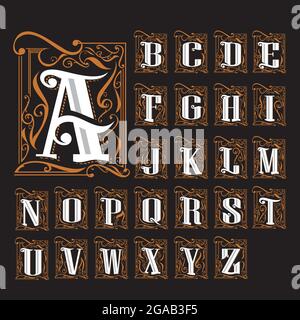 Logo typographique de a à Z Art Nouveau Illustration de Vecteur