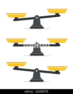 Vecteur d'un ensemble d'échelles différentes dans un style plat sur fond blanc. Illustration de Vecteur