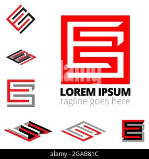 PAR EXEMPLE, format vectoriel de symbole de monogramme basé sur une lettre. Pour la marque, l'identité d'entreprise, le symbole d'élément de conception ou tout autre but. Illustration de Vecteur