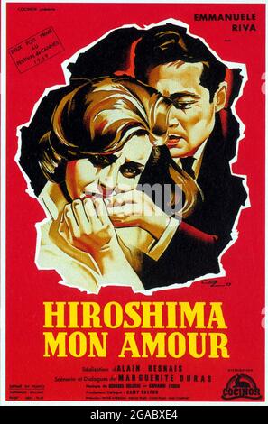 Hiroshima mon amour année : 1958 - France Directeur : Alain Resnais affiche française Banque D'Images