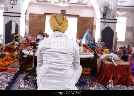 Jeune garçon avec Turban Banque D'Images