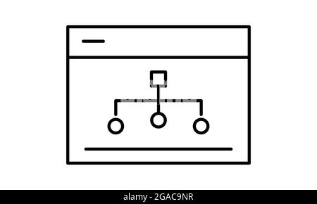 Icône de ligne réseau. Signe de style linéaire de navigateur Internet pour le concept mobile et la conception Web. Illustration de Vecteur