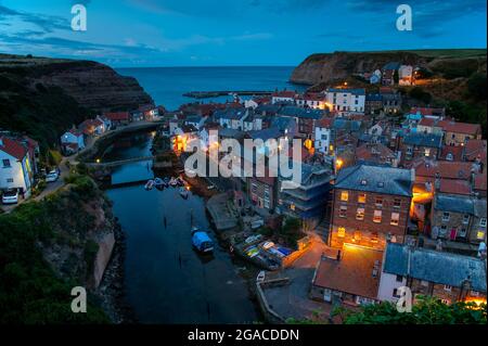 Staithes Harbour, North Yorkshire, UK Banque D'Images