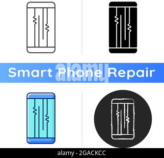 Icône problèmes d'affichage ou d'écran lcd Illustration de Vecteur