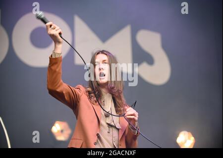 Blossoms se présentant aux tramways de Sheffield Banque D'Images