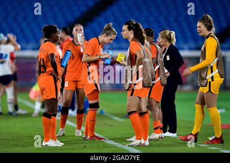 Yokohama, Japon. 30 juillet 2021. YOKOHAMA, JAPON - JUILLET 30: Vivianne Miedema des pays-Bas lors du Tokyo 2020 Olympic football Tournament Quarter final match entre les pays-Bas et les États-Unis au International Stadium Yokohama le 30 juillet 2021 à Yokohama, Japon (photo de Pablo Morano/Orange Pictures) NOCNSF crédit: Orange pics BV/Alay Live News Banque D'Images