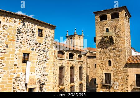 Palais Golfines de Abajo à Caceres, Espagne Banque D'Images