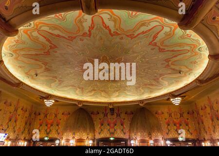 Intérieur du théâtre Tushchinski, Amsterdam, pays-Bas Banque D'Images