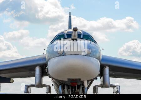 Détails de l'avion militaire look, sur le nez Banque D'Images