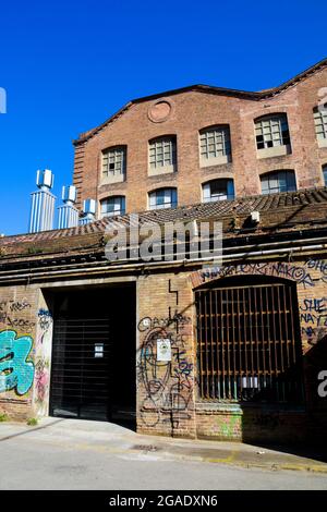CAN Batllo, usine de textile historique, XIXe siècle. Barcelone, Catalogne, Espagne. Banque D'Images