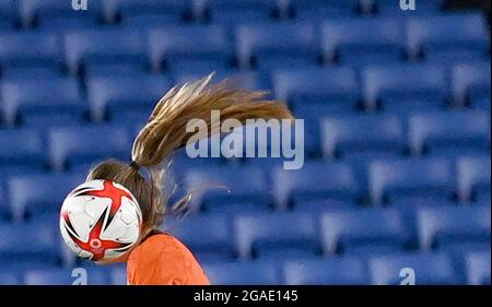 Yokohama, Japon. 30 juillet 2021. Lynn Wilms, des pays-Bas, agit lors du match de soccer quart-finale féminin contre les États-Unis aux Jeux olympiques de Tokyo de 2020 à Yokohama, au Japon, le 30 juillet 2021. Credit: Guo Chen/Xinhua/Alay Live News Banque D'Images