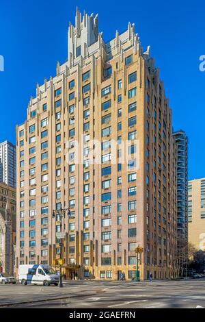 Le 55 Central Park West est un monument art déco conçu par Schwartz & Gross. Banque D'Images